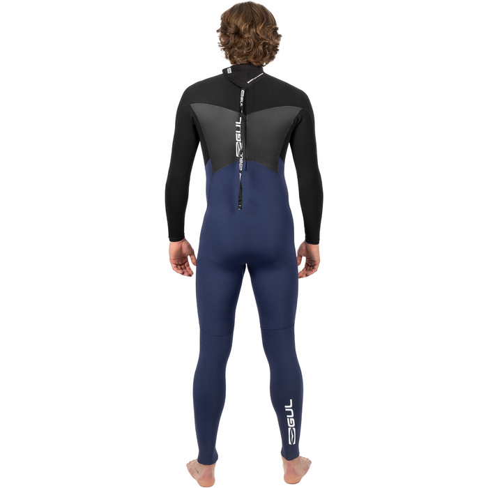 2025 Gul Mens Response 3/2mm GBS Back Zip Wetsuit RE1231-C1 - Navy / Black